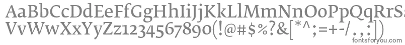 Lisätietoja FedraserifbproNormal-fontista FedraserifbproNormal-fontti – harmaat kirjasimet valkoisella taustalla