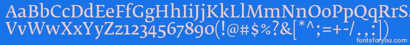fuente FedraserifbproNormal – Fuentes Rosadas Sobre Fondo Azul