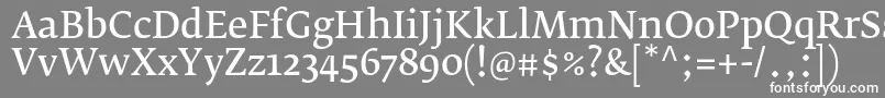 Lisätietoja FedraserifbproNormal-fontista FedraserifbproNormal-fontti – valkoiset fontit harmaalla taustalla