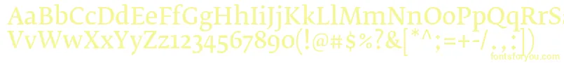 Подробнее о шрифте FedraserifbproNormal Шрифт FedraserifbproNormal – жёлтые шрифты