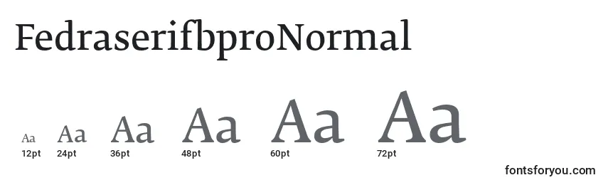 Размеры шрифта FedraserifbproNormal