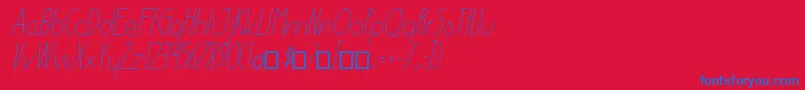EnsureMediumItalic Font – Blue Fonts on Red Background