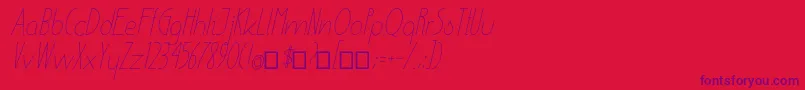 Шрифт EnsureMediumItalic – фиолетовые шрифты на красном фоне