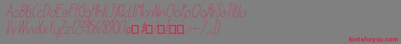 EnsureMediumItalic Font – Red Fonts on Gray Background
