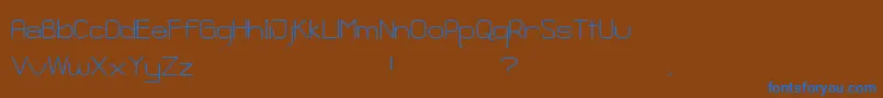 フォントGanixApec – 茶色の背景に青い文字