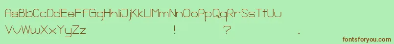 GanixApec Font – Brown Fonts on Green Background