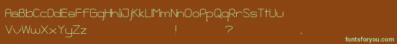 GanixApec-fontti – vihreät fontit ruskealla taustalla