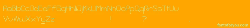 GanixApec Font – Green Fonts on Orange Background