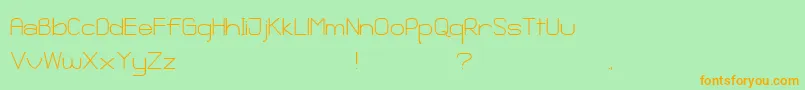 GanixApec Font – Orange Fonts on Green Background