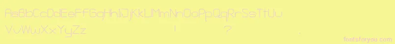 Шрифт GanixApec – розовые шрифты на жёлтом фоне