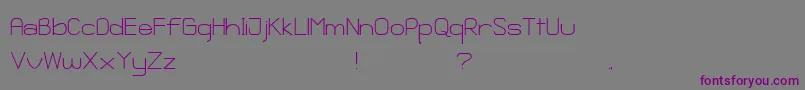 フォントGanixApec – 紫色のフォント、灰色の背景