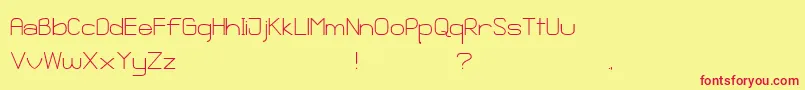 GanixApec Font – Red Fonts on Yellow Background