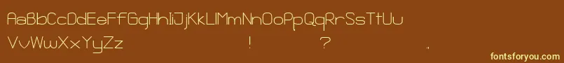 GanixApec-fontti – keltaiset fontit ruskealla taustalla