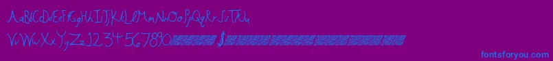Floweringbuds Font – Blue Fonts on Purple Background