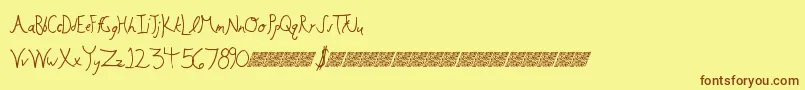 More about Floweringbuds Font Floweringbuds Font – Brown Fonts on Yellow Background