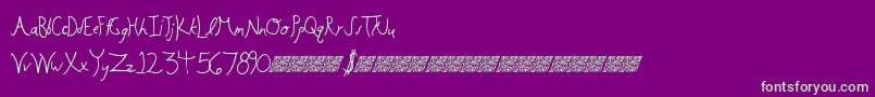 Floweringbuds Font – Green Fonts on Purple Background