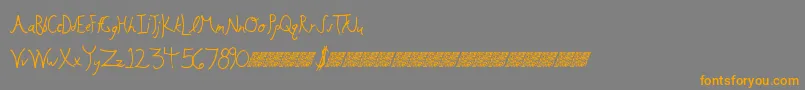 Police Floweringbuds – polices orange sur fond gris