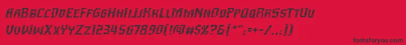 InhumanBbItalic Font – Black Fonts on Red Background