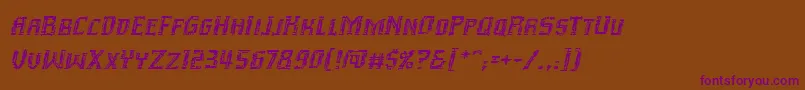 InhumanBbItalic Font – Purple Fonts on Brown Background