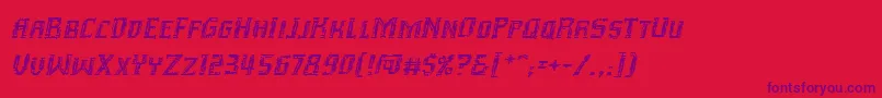 InhumanBbItalic Font – Purple Fonts on Red Background