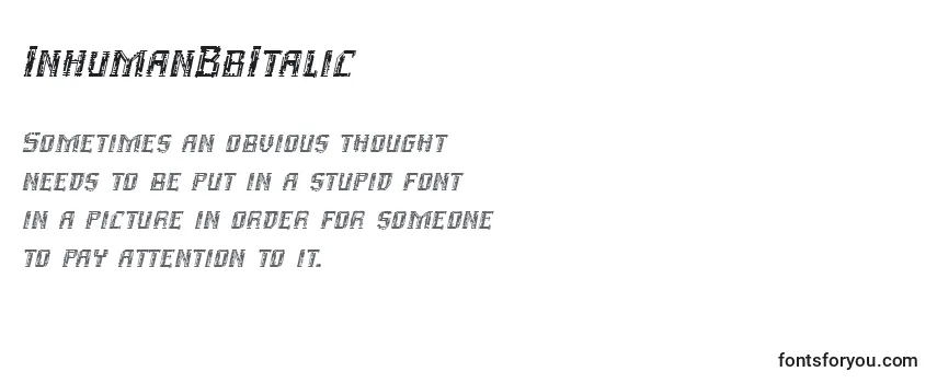 Review of the InhumanBbItalic Font