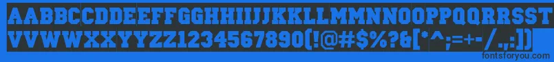 ACampussl Font – Black Fonts on Blue Background