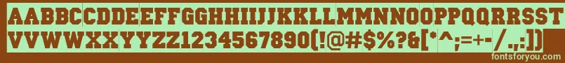 ACampussl Font – Green Fonts on Brown Background