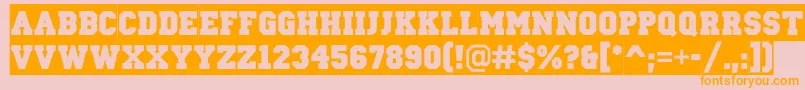 ACampussl Font – Orange Fonts on Pink Background