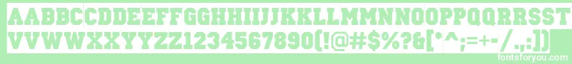 ACampussl Font – White Fonts on Green Background