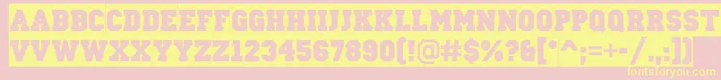 ACampussl Font – Yellow Fonts on Pink Background