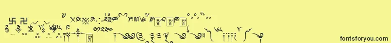 fuente Tibetanmachineweb8 – Fuentes Negras Sobre Fondo Amarillo