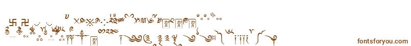 Czcionka Tibetanmachineweb8 – brązowe czcionki na białym tle