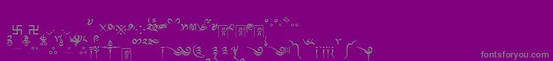 Tibetanmachineweb8 Font – Gray Fonts on Purple Background