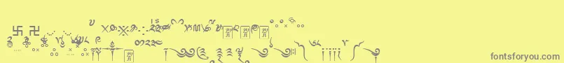fuente Tibetanmachineweb8 – Fuentes Grises Sobre Fondo Amarillo