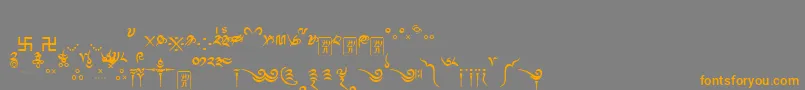 fuente Tibetanmachineweb8 – Fuentes Naranjas Sobre Fondo Gris