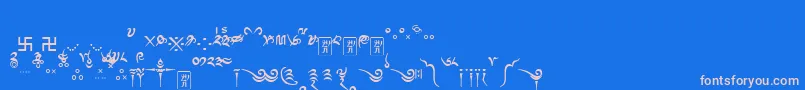 fuente Tibetanmachineweb8 – Fuentes Rosadas Sobre Fondo Azul