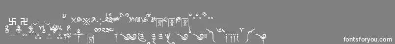 Tibetanmachineweb8 Font – White Fonts on Gray Background