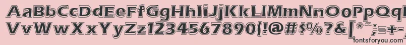 ErasContouritcNormal Font – Black Fonts on Pink Background