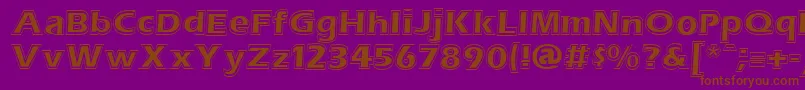 ErasContouritcNormal Font – Brown Fonts on Purple Background