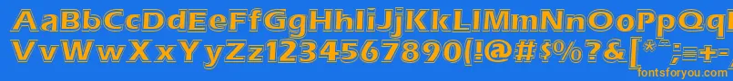 ErasContouritcNormal Font – Orange Fonts on Blue Background