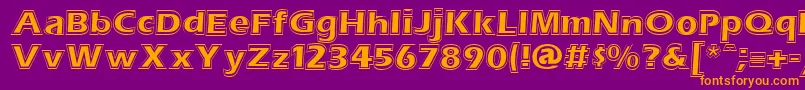 ErasContouritcNormal Font – Orange Fonts on Purple Background