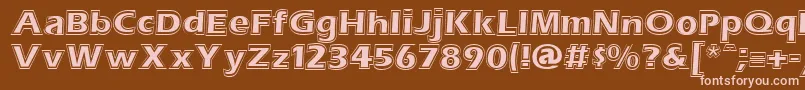 ErasContouritcNormal Font – Pink Fonts on Brown Background