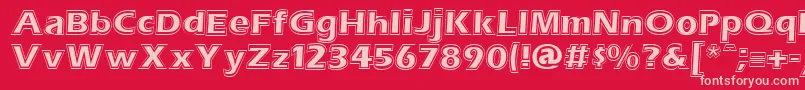 ErasContouritcNormal Font – Pink Fonts on Red Background