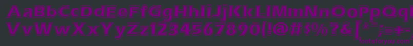 ErasContouritcNormal-fontti – violetit fontit mustalla taustalla