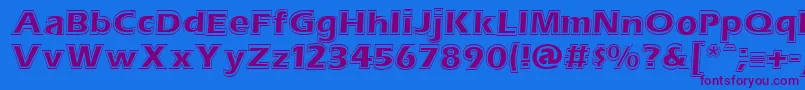 ErasContouritcNormal Font – Purple Fonts on Blue Background