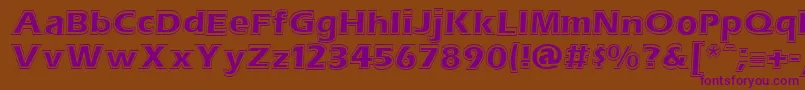 ErasContouritcNormal Font – Purple Fonts on Brown Background
