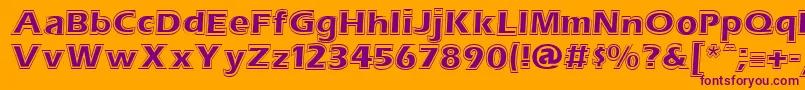 ErasContouritcNormal Font – Purple Fonts on Orange Background