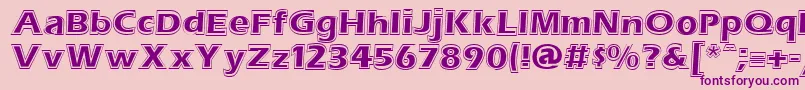 ErasContouritcNormal Font – Purple Fonts on Pink Background