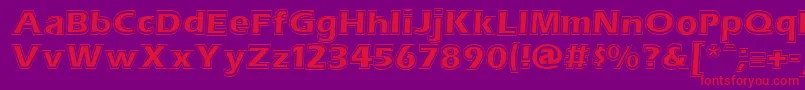ErasContouritcNormal Font – Red Fonts on Purple Background