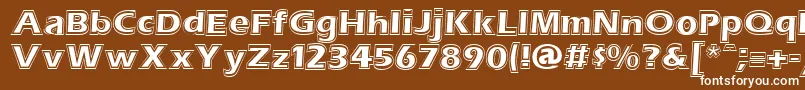 ErasContouritcNormal Font – White Fonts on Brown Background